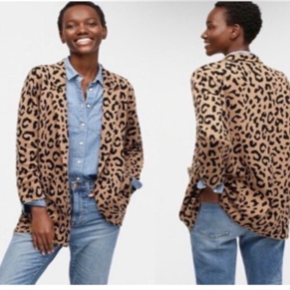J.crew leopard sweater blazer - Picture 3 of 3